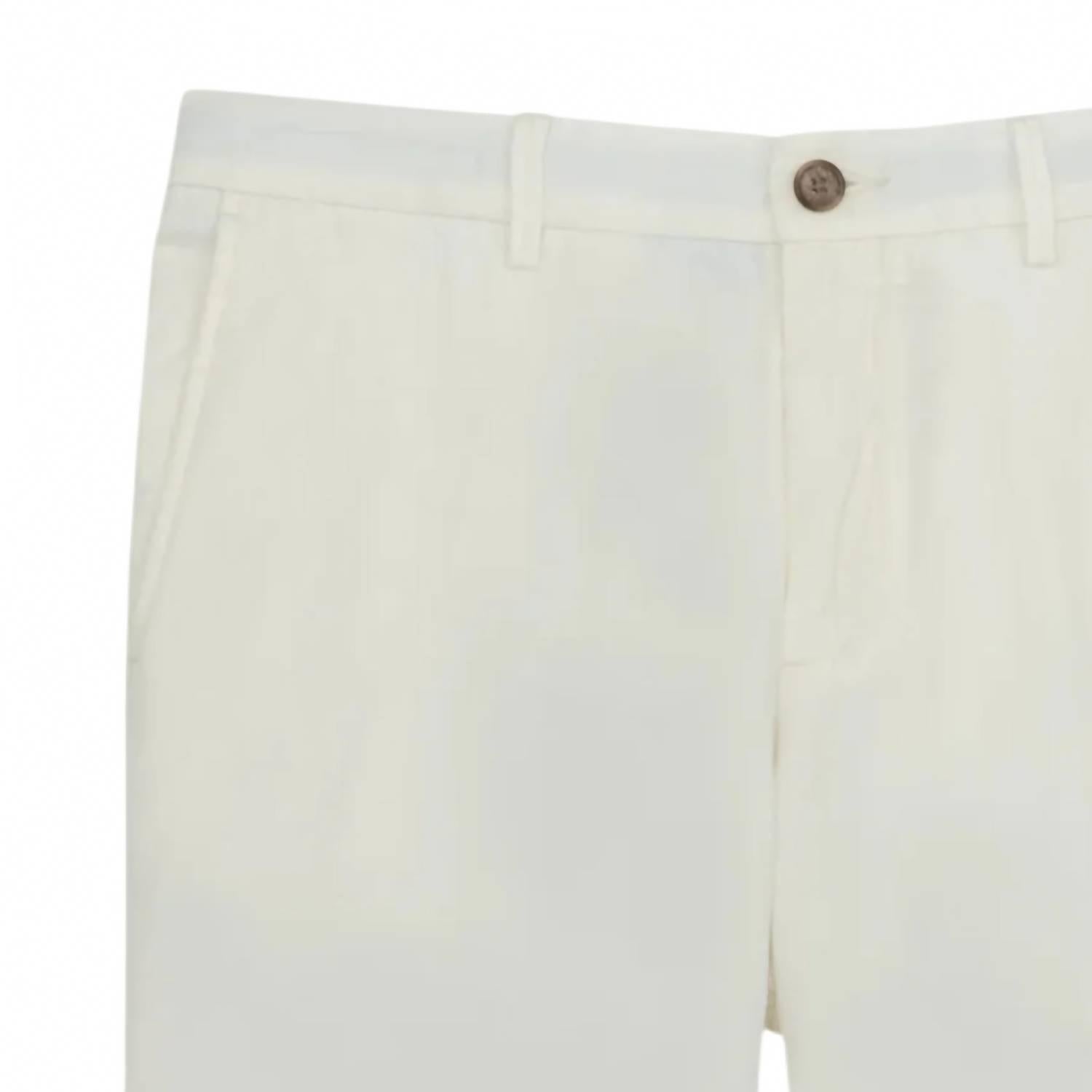 Men's Linen Blend Shorts In Cream