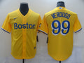 Men's Boston Red Sox Alex Verdugo #99 Yellow Replica Baseball Jersey1