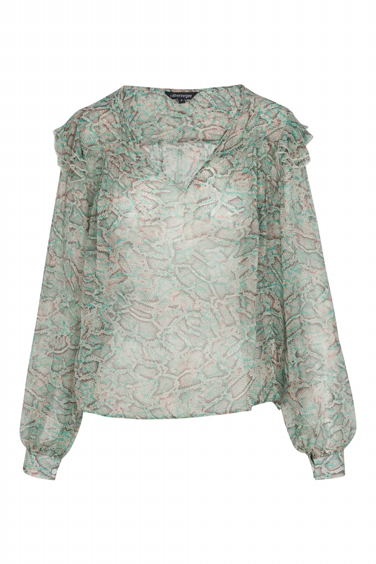 Women's Catya Blouse In Island Snake