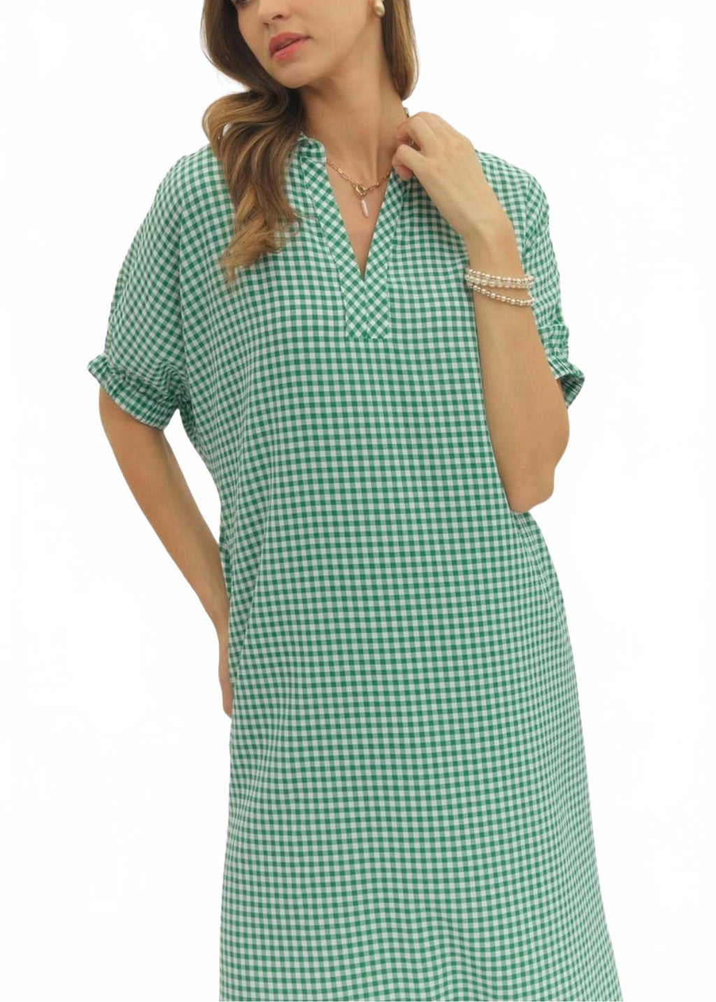 Augusta Midi Dress In Green