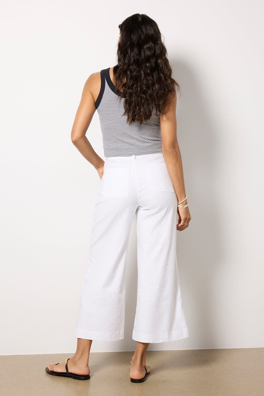 Women's Joelle Stretch Linen Cropped Wide Leg Pants