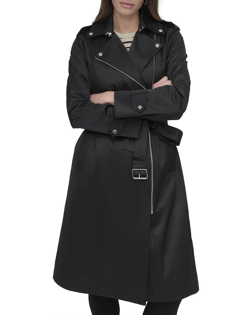 DKNY Belted Rain Jacket