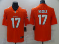 Men's Miami Dolphins Jaylen Waddle #17 Orange Game Jersey1