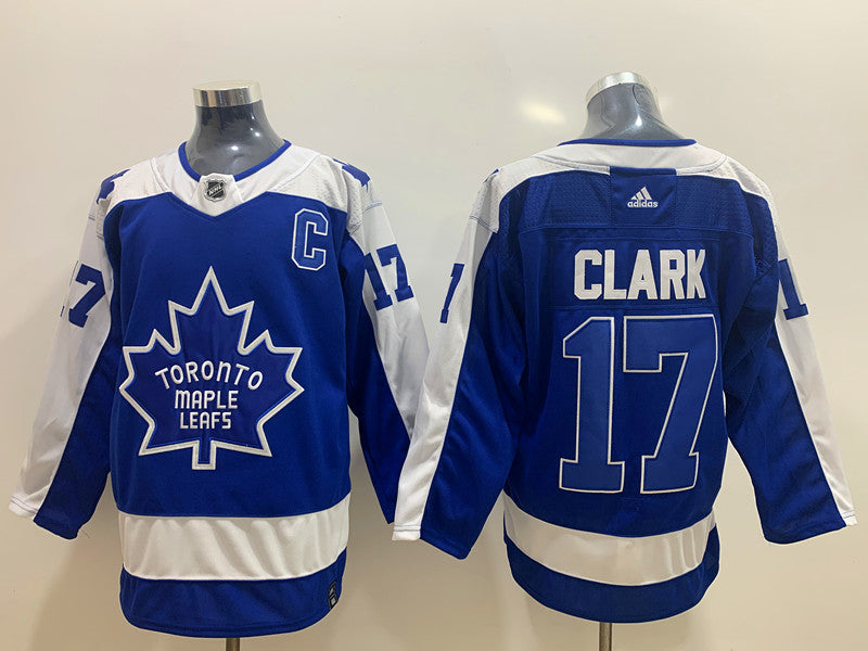 Men's Toronto Maple Leafs Wendel Clark #17 Blue Breakaway Player jersey
