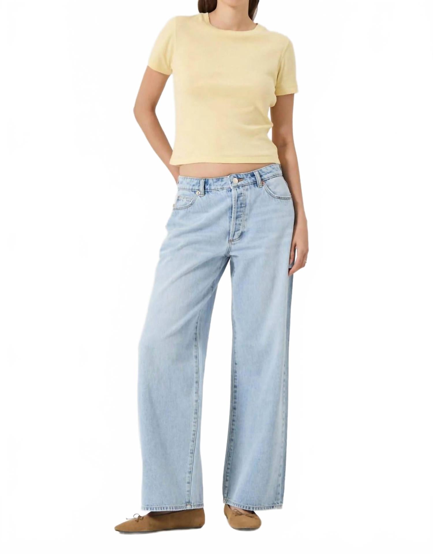 Kate Mid Rise Baggy Jean In Breezy Blue