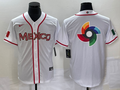 Men's 2023 World Baseball Classic Mexico White Alternate Game jersey