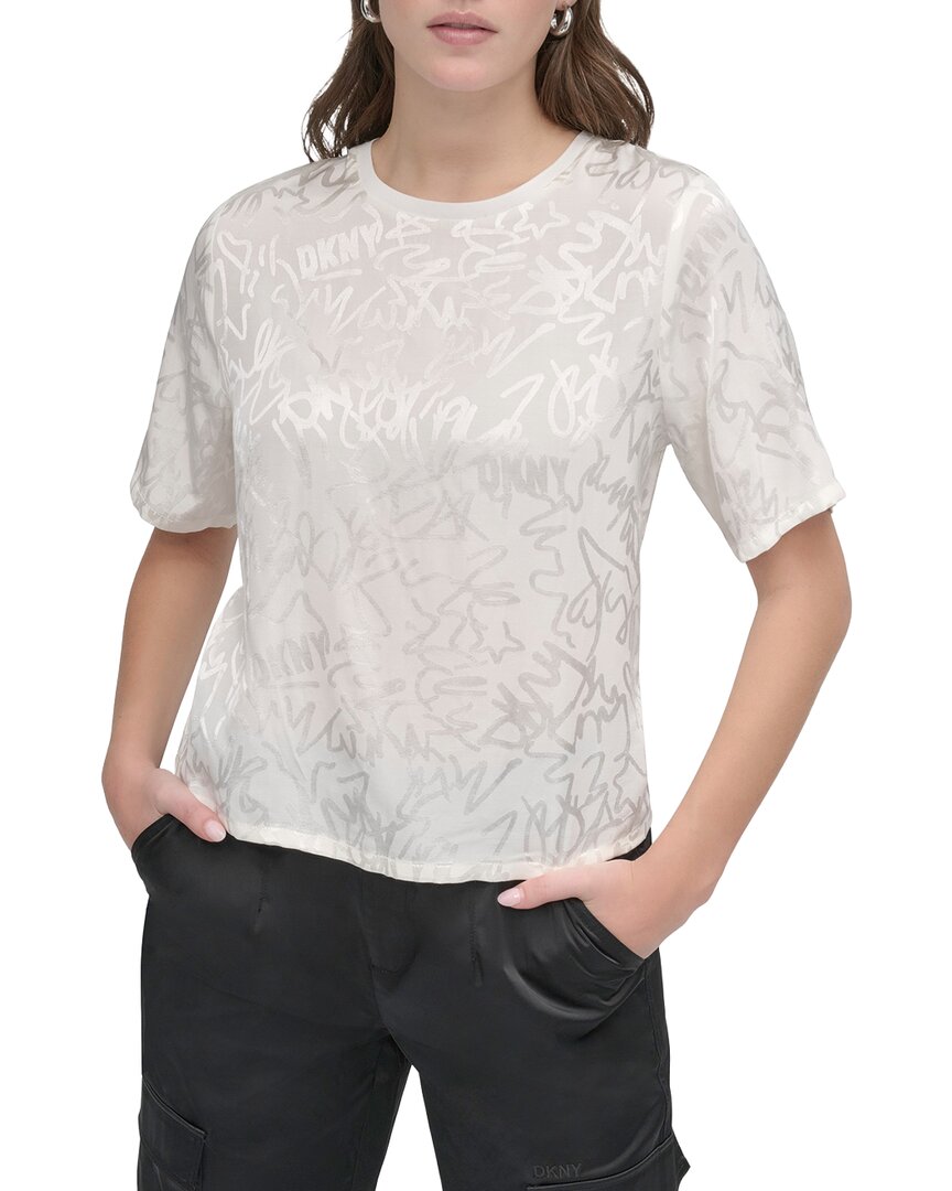 DKNY Scribble Logo Top
