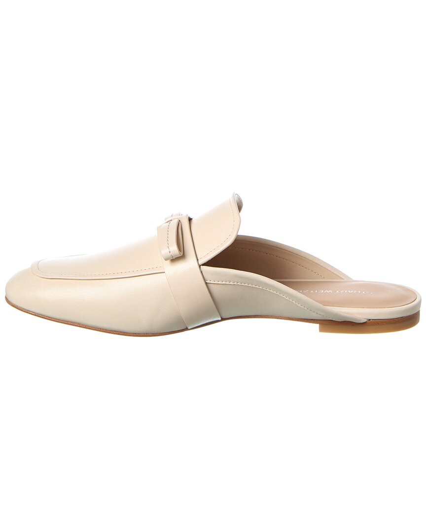 Stuart Weitzman Emma Bow Leather Mule