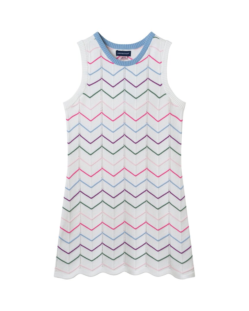 Andy & Evan Crochet Fitted Scallop Dress