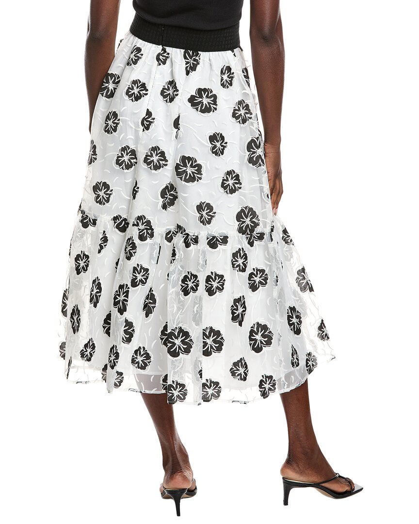 Gracia Sheer Floral A-Line Skirt