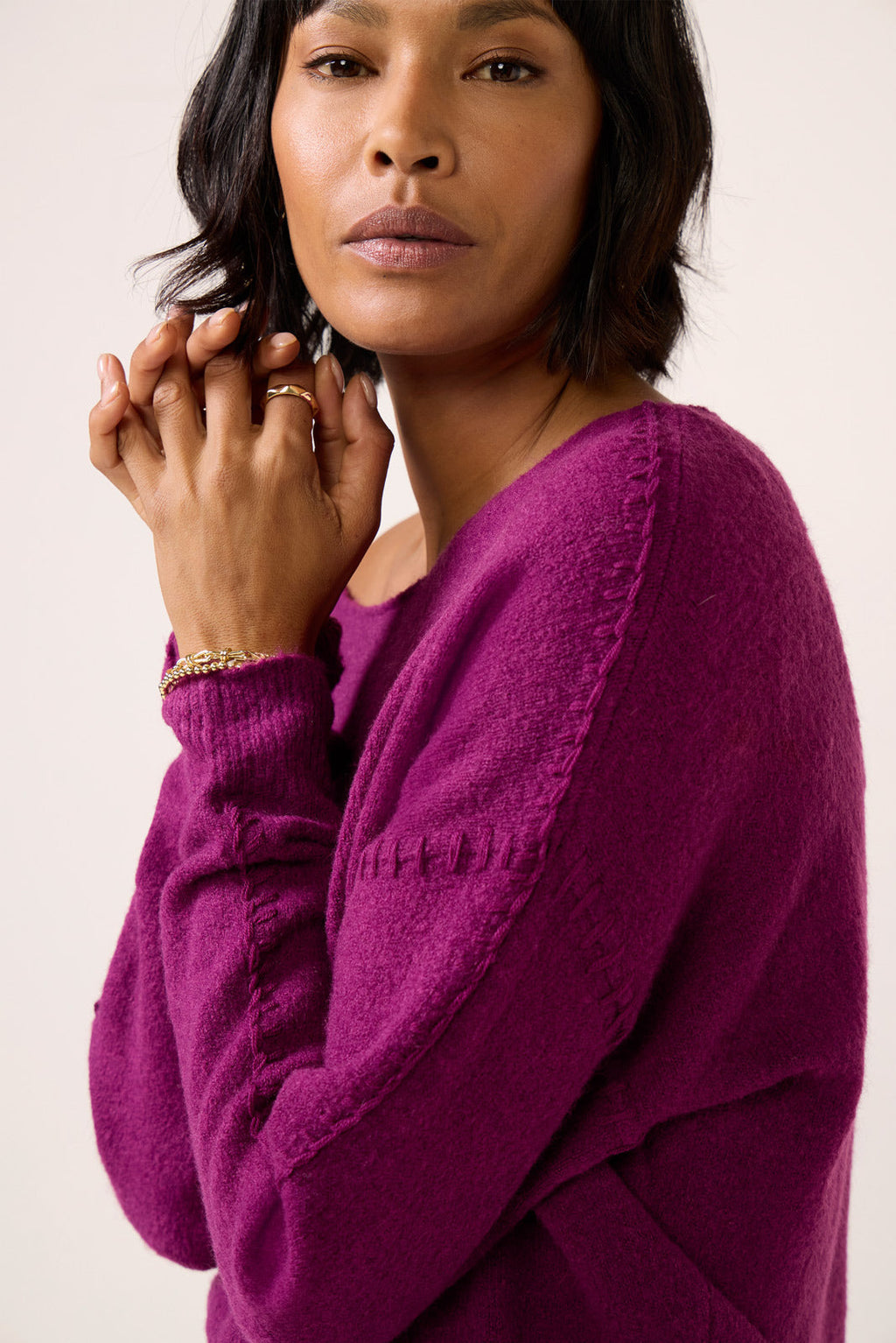 Women's Jessie Whipsitch Off Shoulder Sweater Top