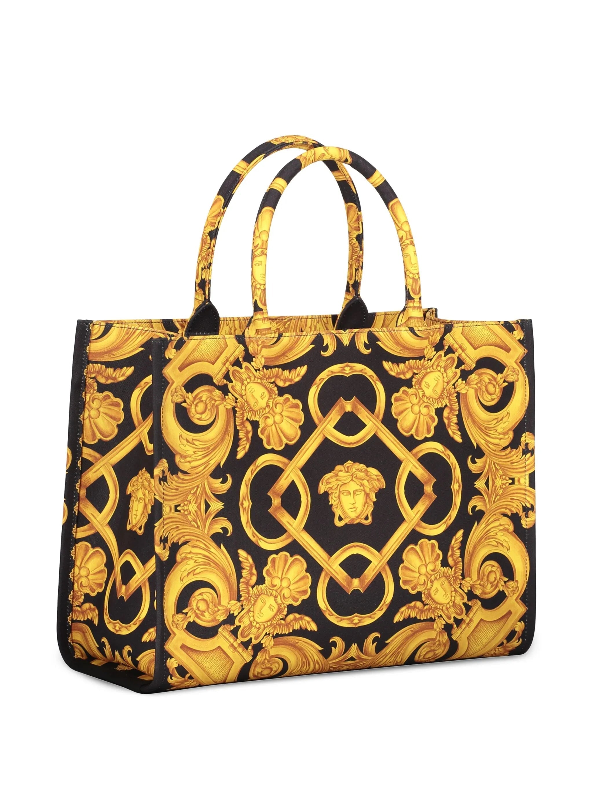 Versace Medusa Barocco Canvas Tote Bag