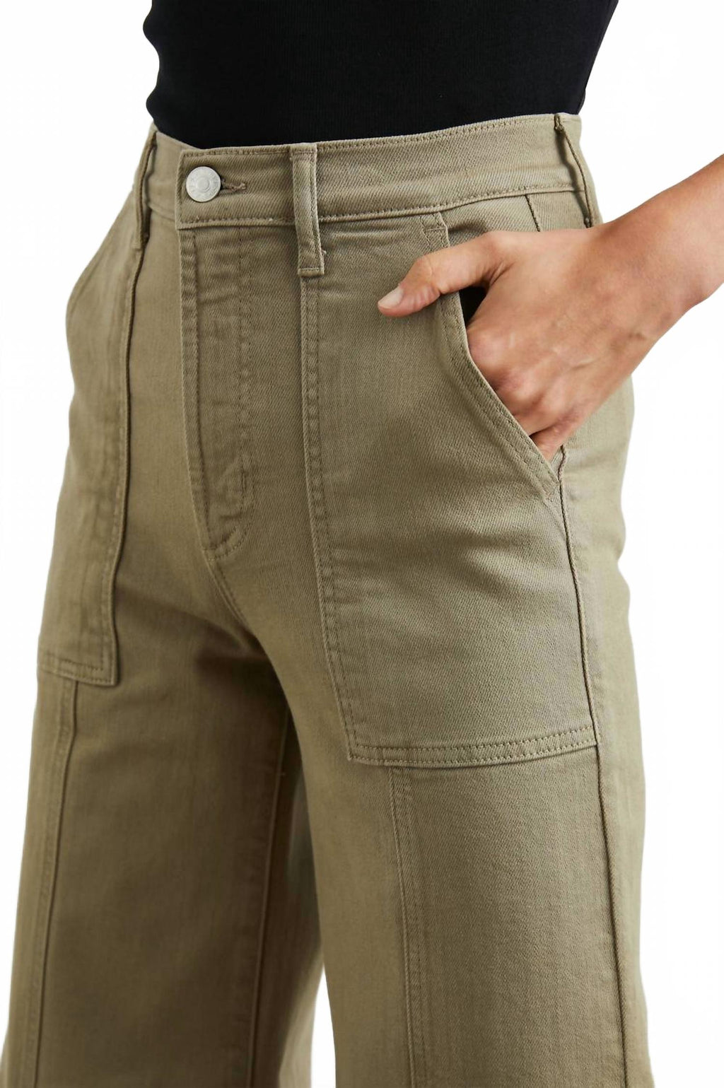 Getty Crop Utility Pant In Olive