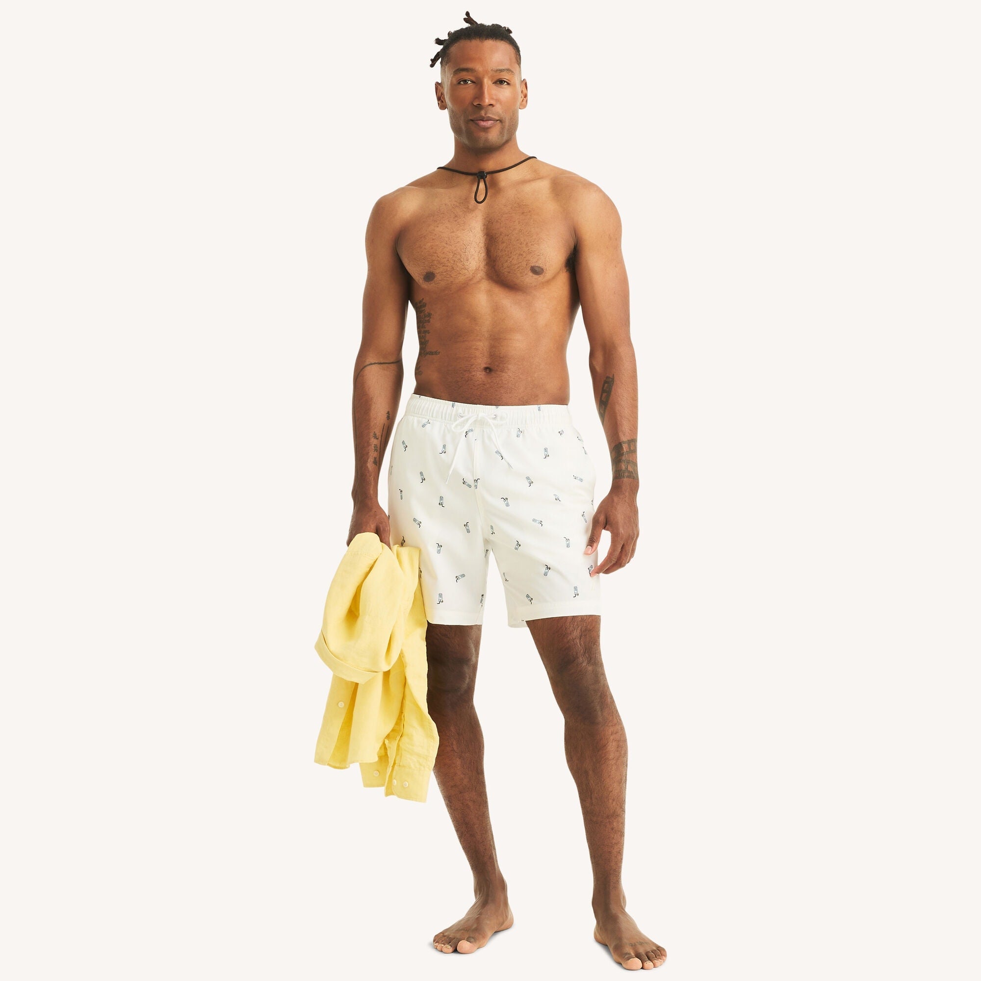 Nautica Mens 7" Printed Quick-Dry Swim