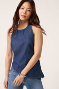Women's Asymmetrical Hem Halter Top