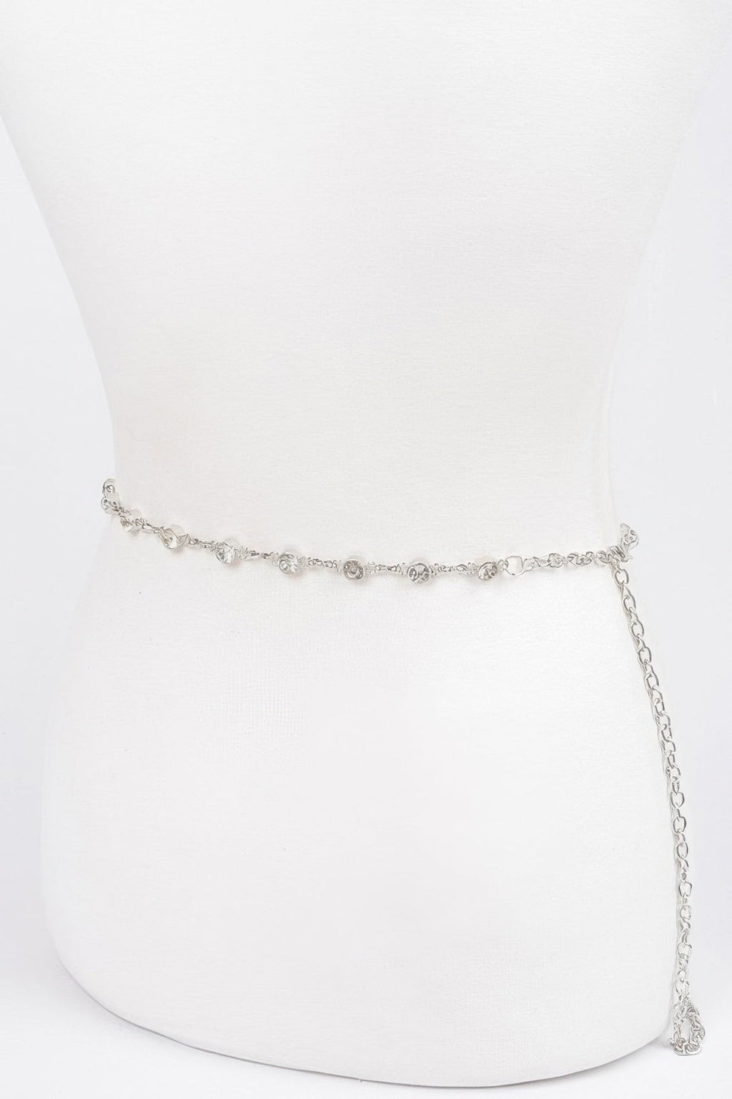Sparkling Rhinestone Chain Waist Belt