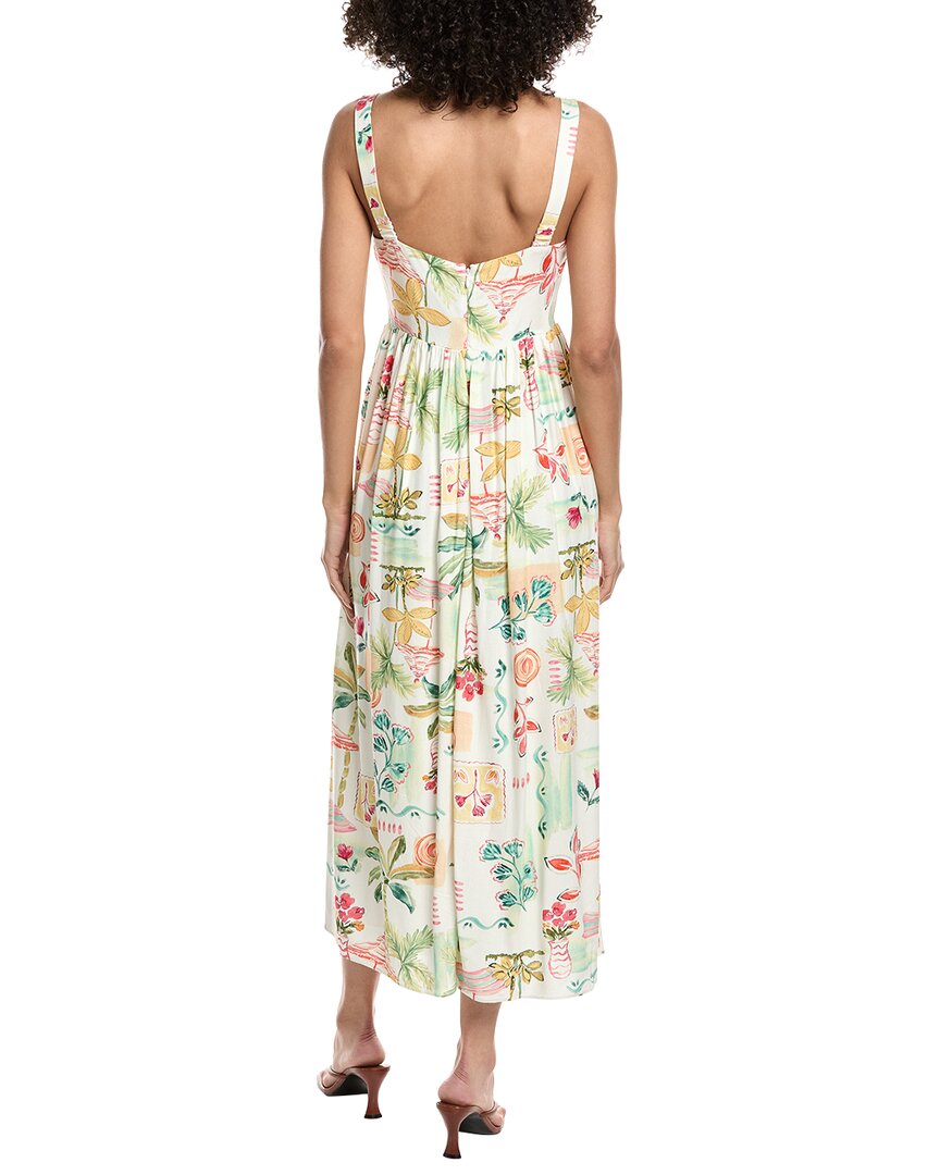 Julia Jordan Linen-Blend Midi Dress