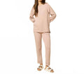 Athleisure Dreamtech Crew Tunic And Flood Pant Set In Coco