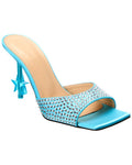 Mach & Mach Crystal-Embellished Star Satin Mule
