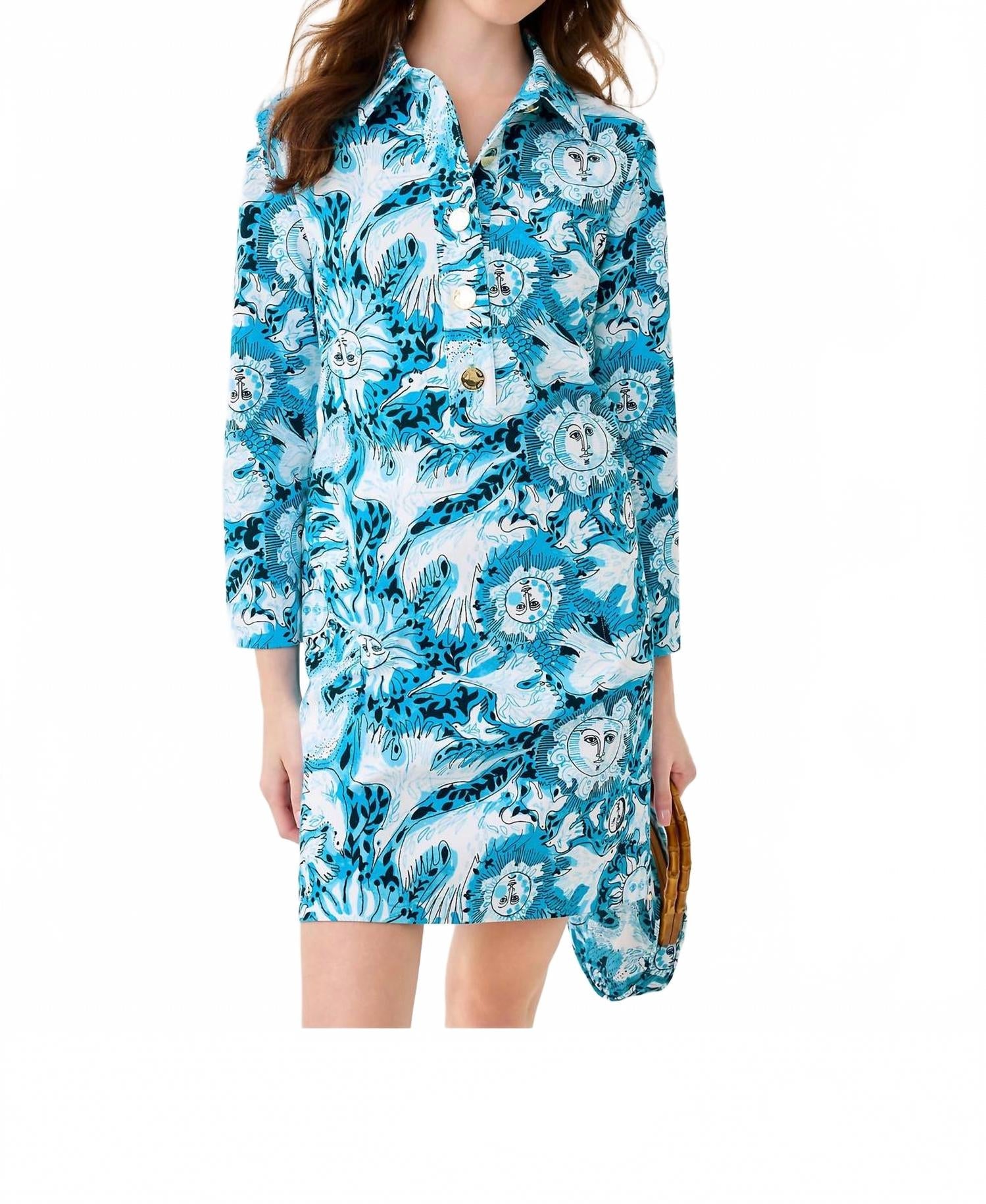 Gabi Mini Dress In Lilly Gulls