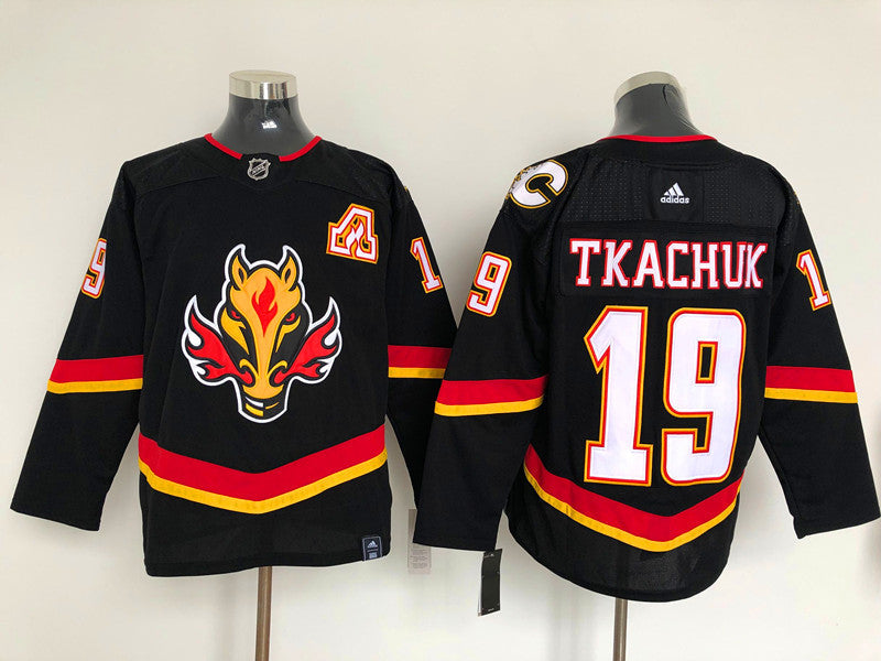 Men's Calgary Flames Matthew Tkachuk #19 Black Breakaway Player jersey