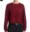 Women's Roma Crew Top In Vintage Red Wine