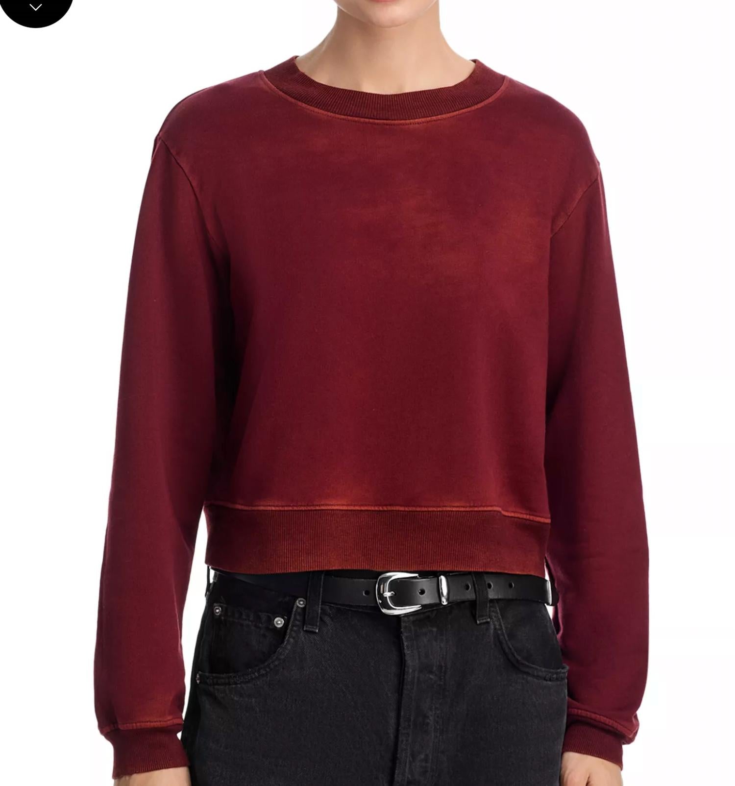 Women's Roma Crew Top In Vintage Red Wine