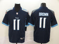 Men's Tennessee Titans A.J. Brown #11 Navy Game jersey