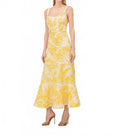Kayleen Midi Dress In Lemon Palm
