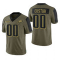 Custom1 Philadelphia Eagles Olive 2021 Salute To Service Limited Football Jerseys