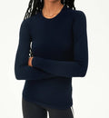 Loren Seamless Long Sleeve Tee In Indigo