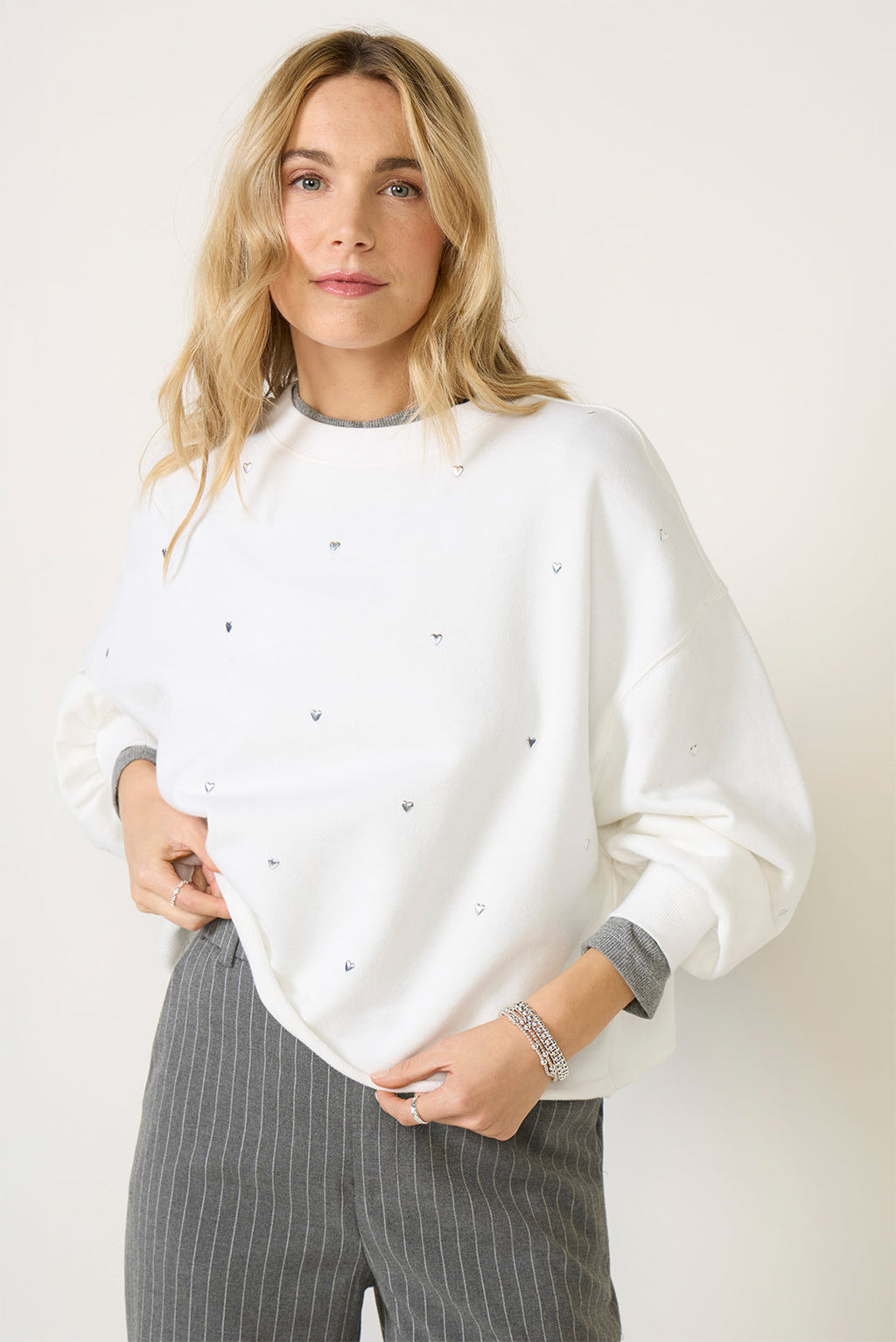 Women's Liv Heart Stud Sweatshirt