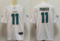 Men's Miami Dolphins DeVante Parker #11 White Aqua Game Jersey1