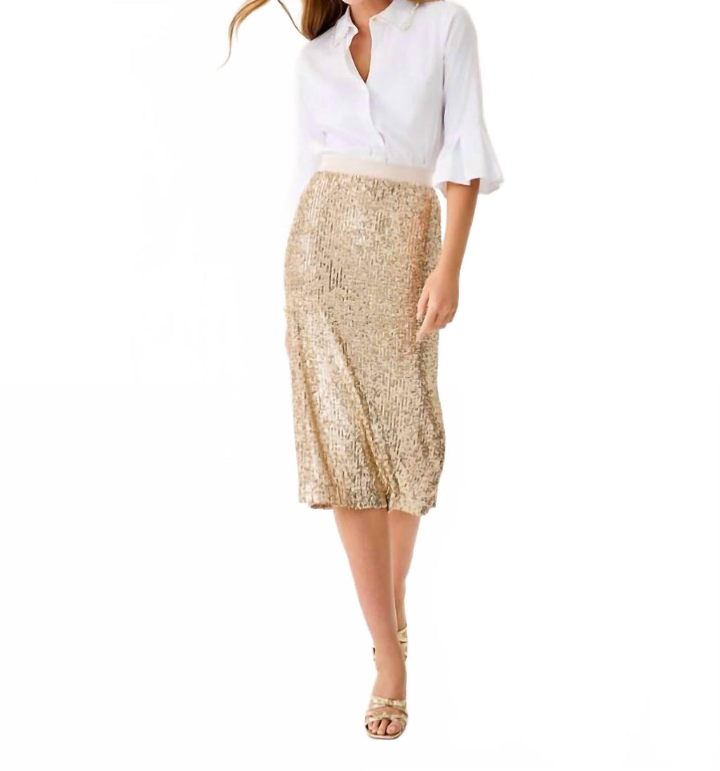 Kendrick Midi Skirt In Gold