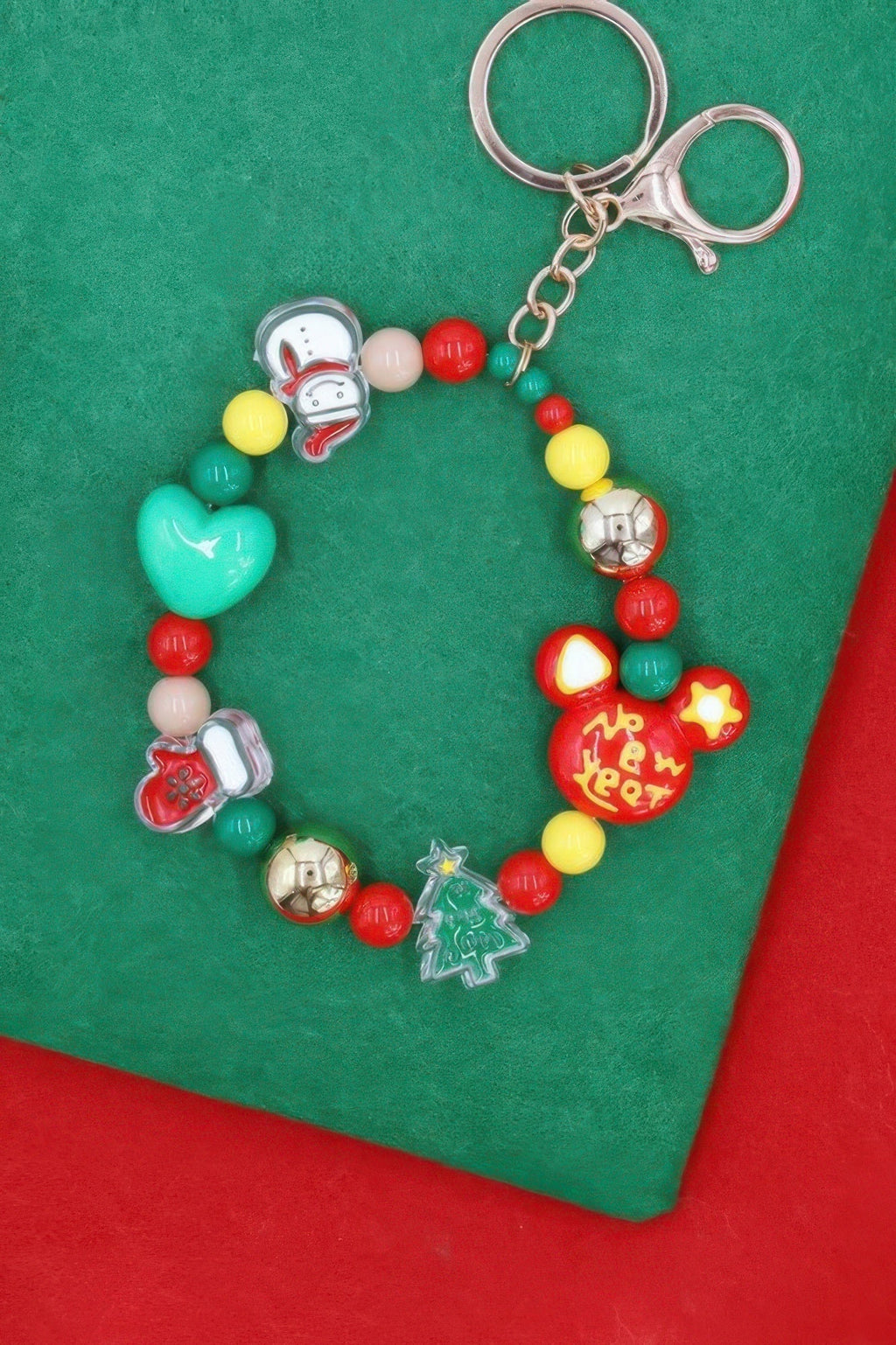 Charm Bracelet Style Christmas Keychain
