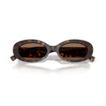 0Dg4537 Tortoiseshell Oval Sunglasses with Gold Heart Emblem