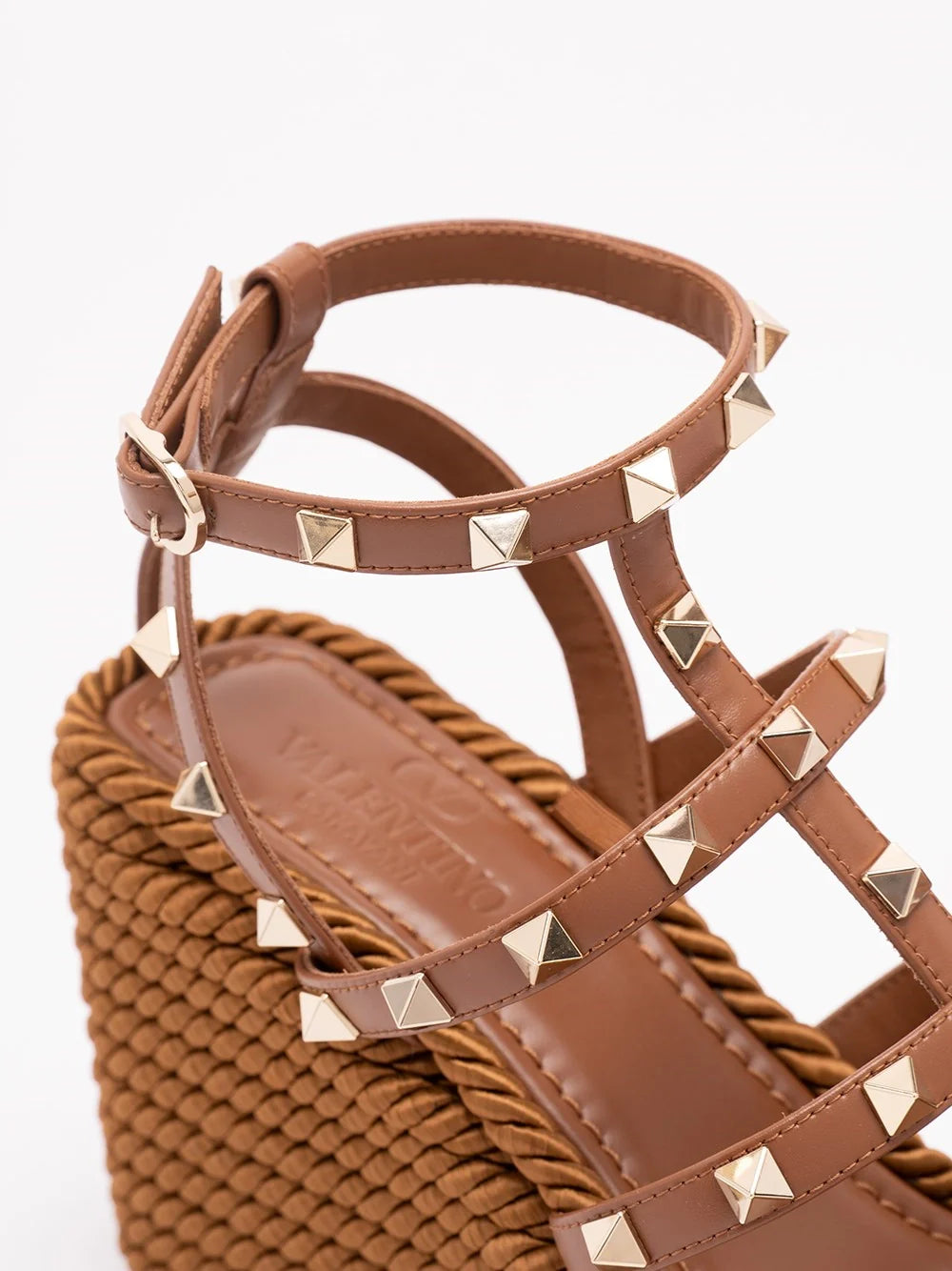 Valentino Garavani Women `Rockstud Torchon` Wedge Espadrillas