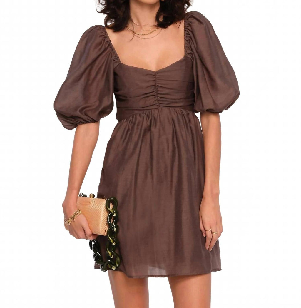 Orion Mini Dress In Espresso
