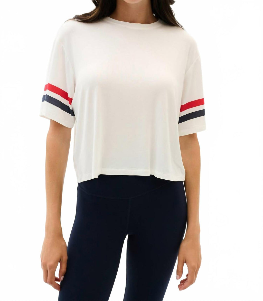 Ava Jersey Tee In White