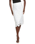Gracia Paisley Lace Midi Pencil Skirt