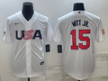 Men's 2023 World Baseball Classic #15 Bobby Witt Jr. USA White jersey