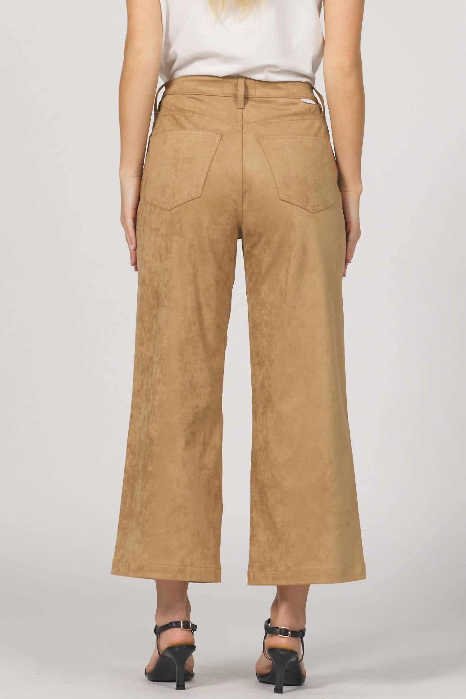 Audrey Suede Pant In Toffee
