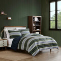 Nautica Uphaul Stripe Green King Comforter Set