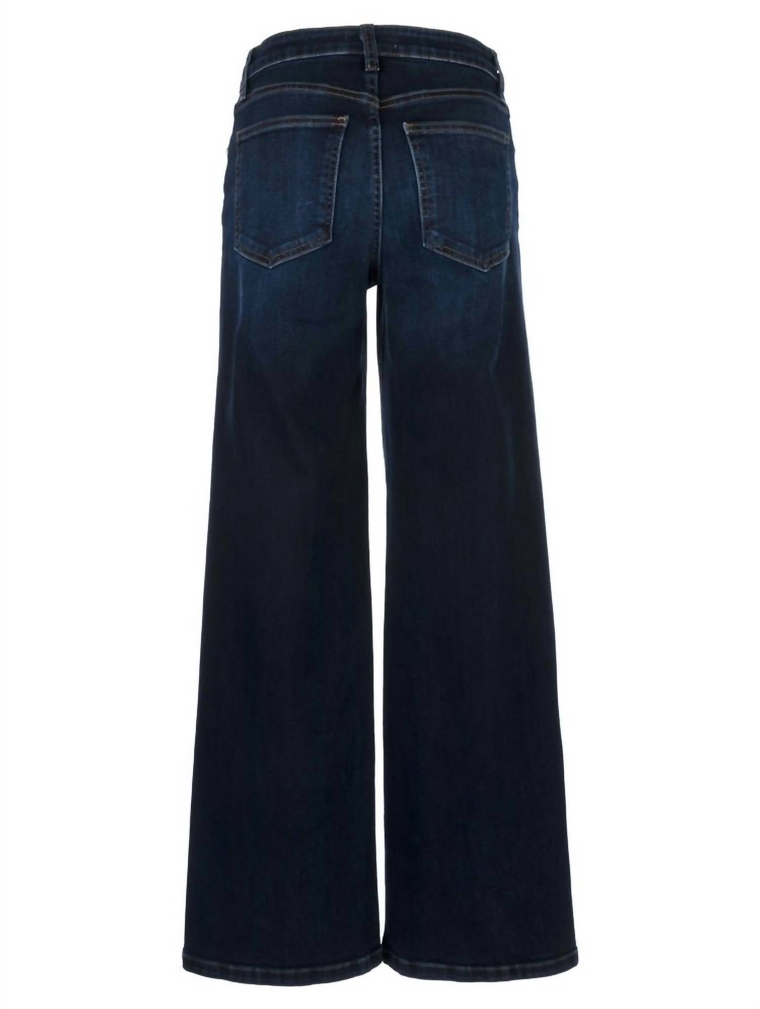 Women's High Rise Wide Leg Jeans In Blue