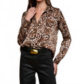 Tyler Long Sleeve Blouse In Cinnamon