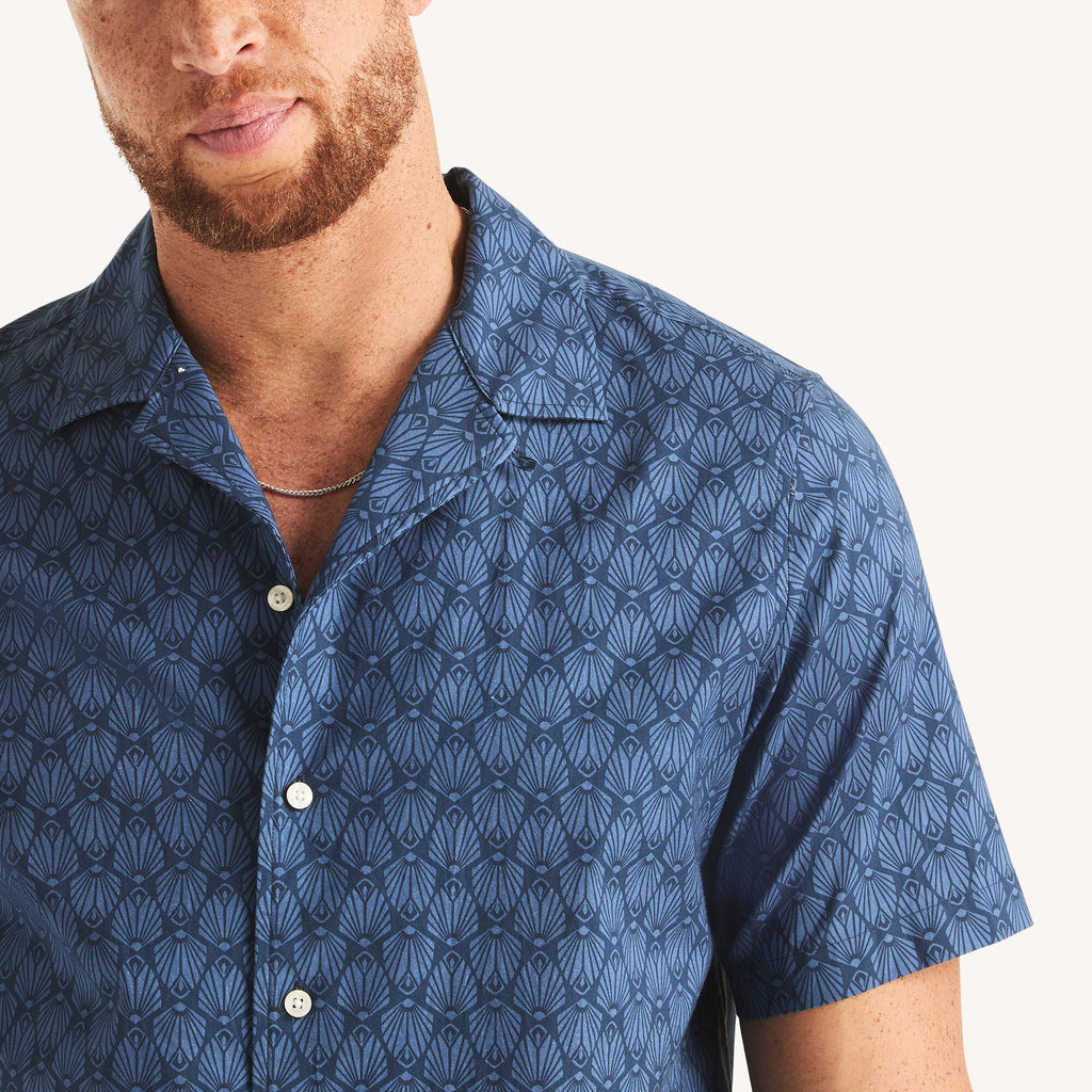 Nautica Big & Tall Printed Short-Sleeve Camp Shirt
