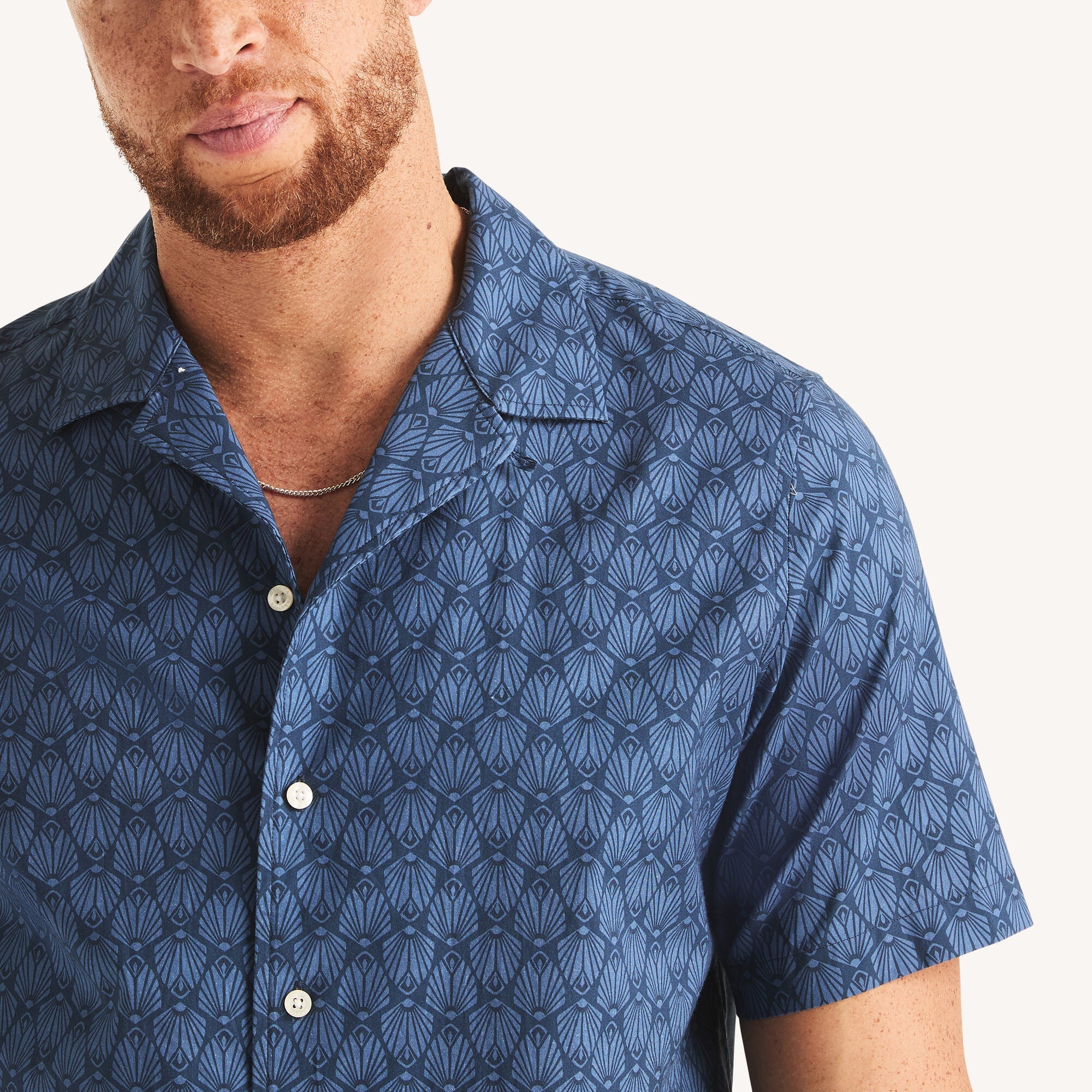 Nautica Big & Tall Printed Short-Sleeve Camp Shirt