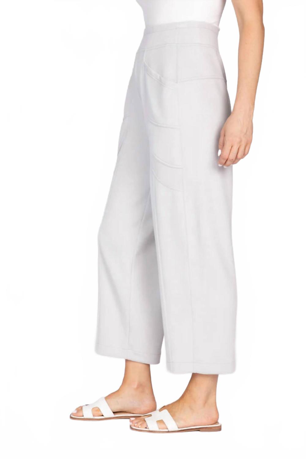 Feather Lux Knit Travel Pant In Grey