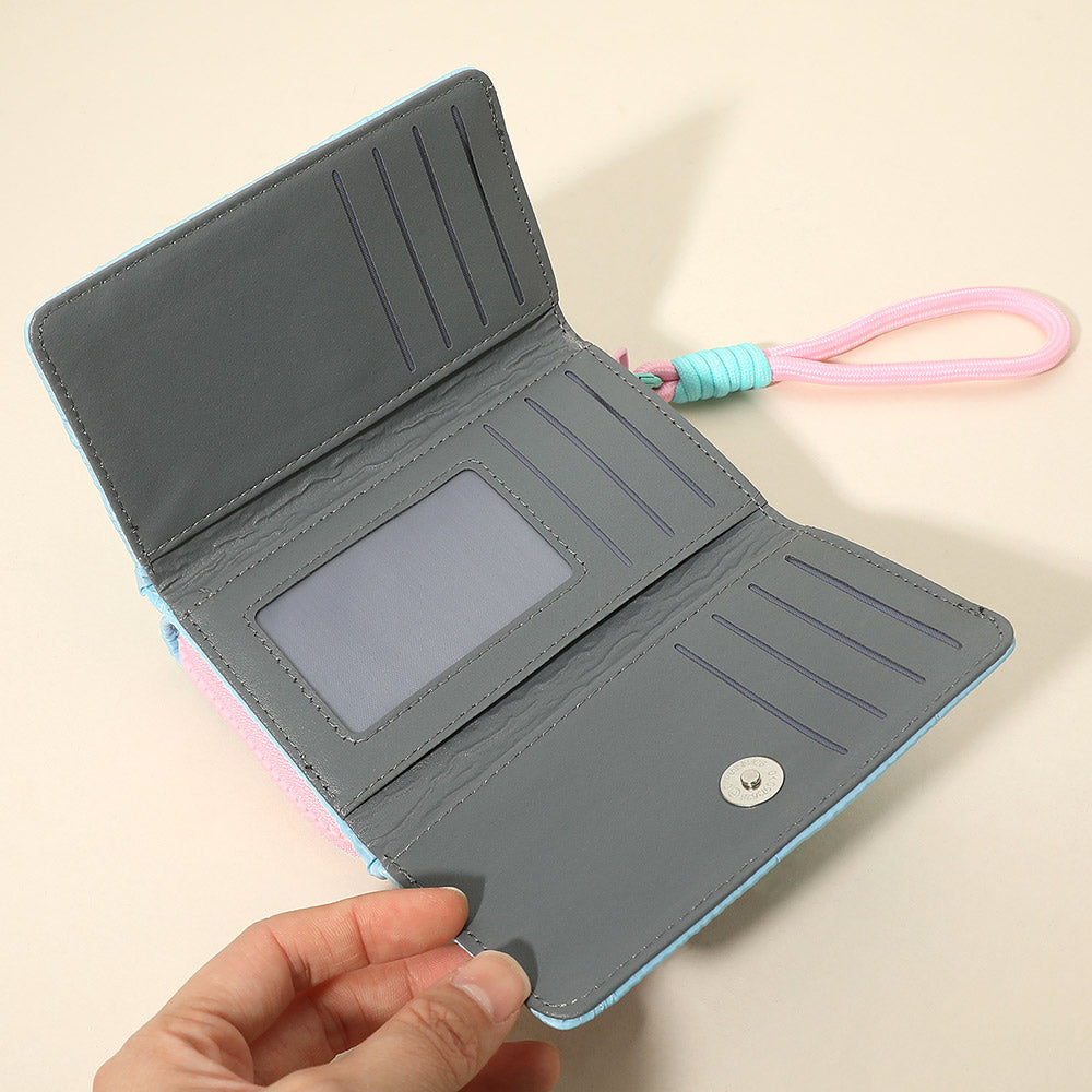 Compact Zip Around Wristlet Wallet