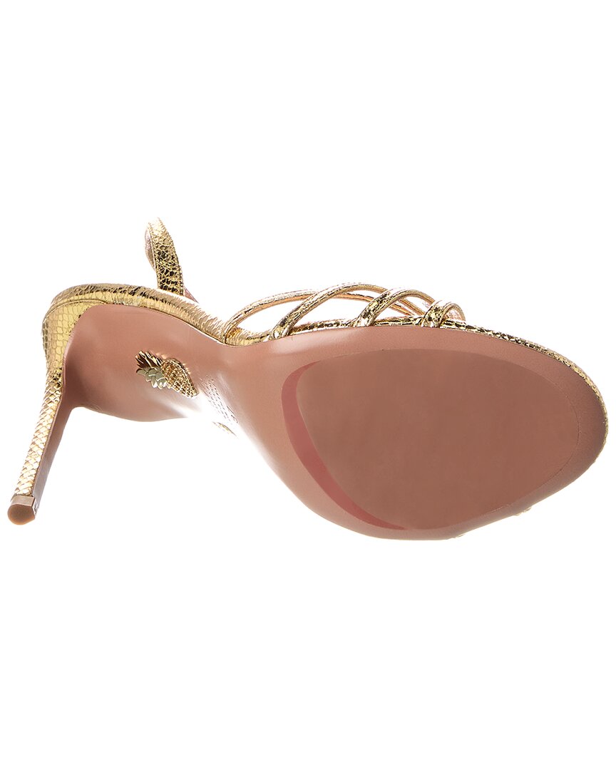 Aquazzura Logo Leather Sandal